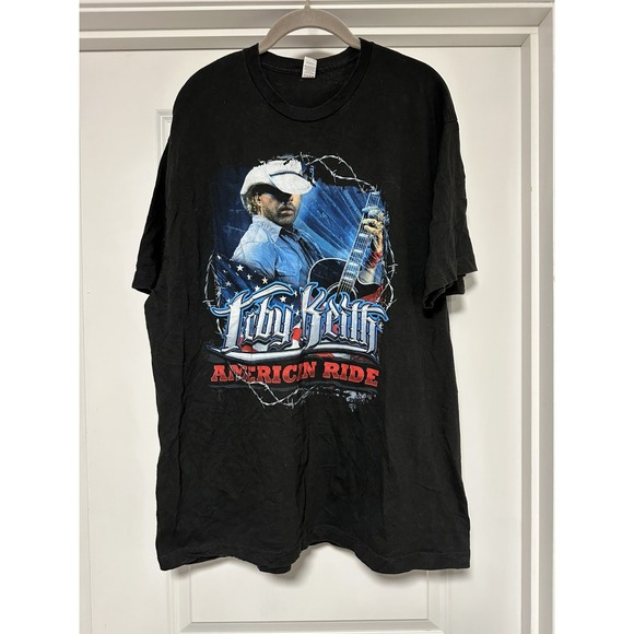 Tultex Other - Tultex, Toby Keith American Ride Tour 2010 TShirt, Black, Mens XXL